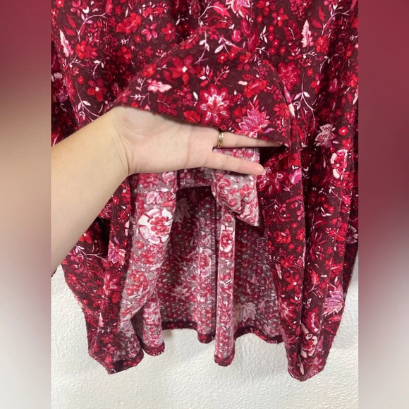 Lane Bryant Floral Front Tie Pullover Blouse Women’s 26/28 Summer Spring Casual - Picture 6 of 11